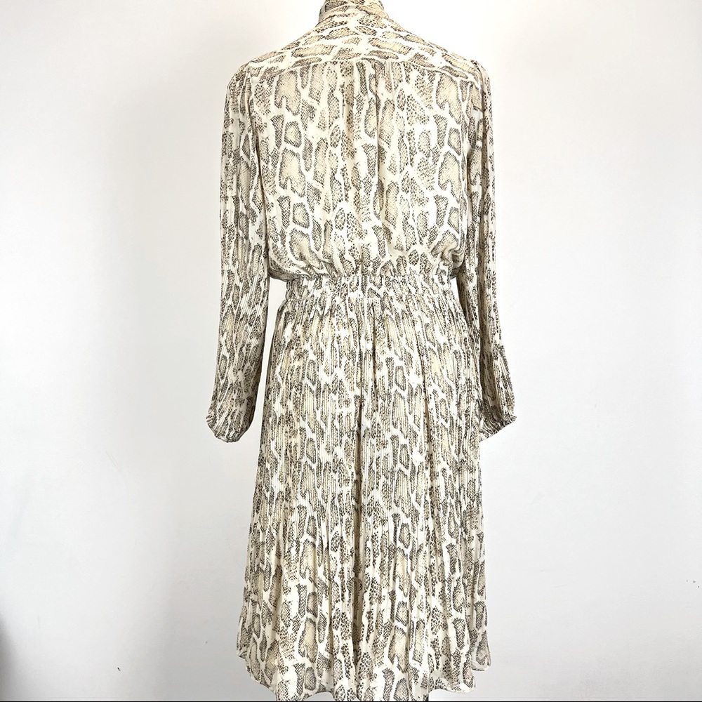 Anthropologie Snake Print Dress - Cream and Brown - Picture 5 of 8